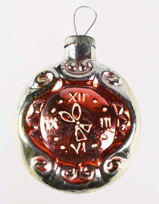 Ёлочная игрушка «Часы». СССР, 1950-е.